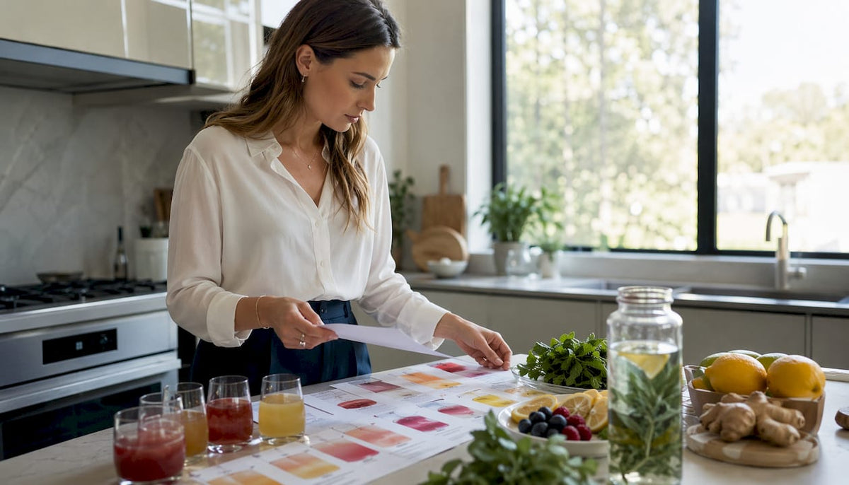 Wellness buyer evaluating soft drink flavour samples