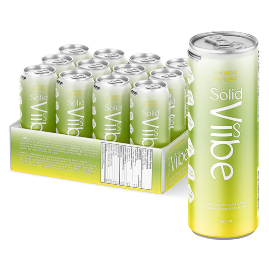 Solidviibe Functional Wellness Tonic 15 calories/can (Lemon ginger)