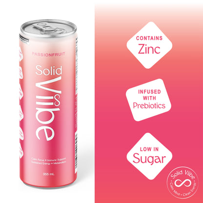 Solidviibe Functional Wellness Tonic 15 calories/can  (Passionfruit)
