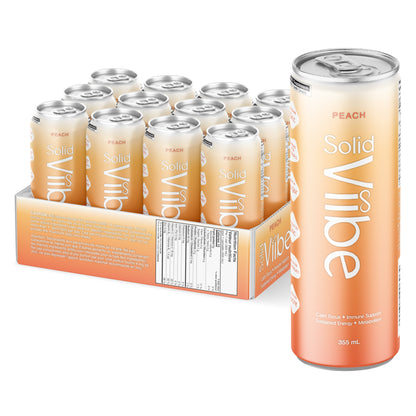 Solidviibe Functional Wellness Tonic 15 calories/can (Peach)