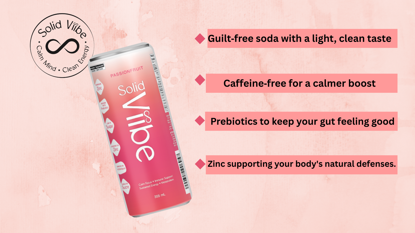 Solidviibe Functional Wellness Tonic 15 calories/can  (Passionfruit)
